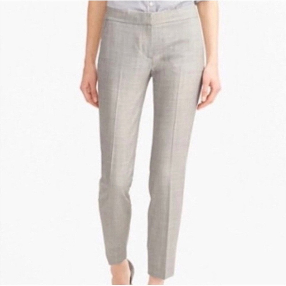 J.Crew Favorite Fit Light Gray 100% Wool Straight Leg Dress Pants Womens 6T